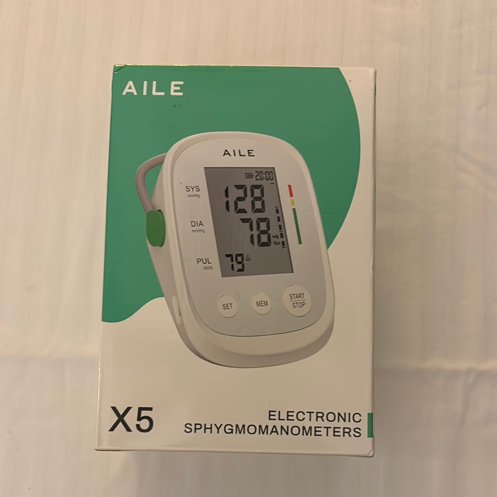 Electronic Sphygmomanometer - White and Green